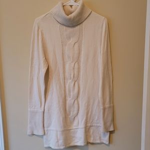 NWOT INC Winter Off White Angora Turtleneck Sweater Long Sleeve Dress Size XL